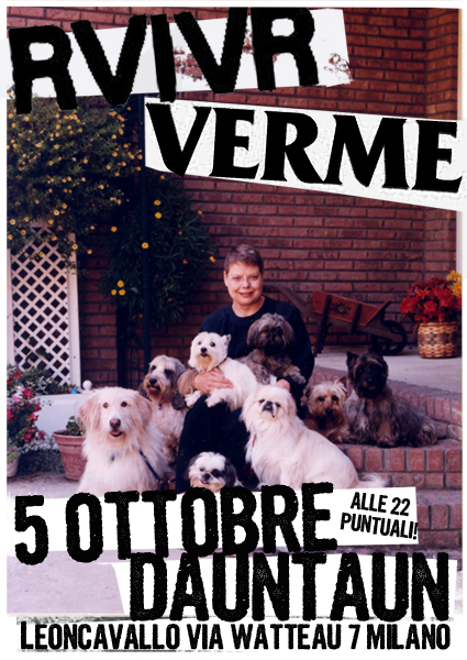 Rvivr + Verme concerto 5 ottobre Dauntaun Milano